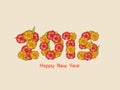 Happy New Year 2015 celebration greeting card. Royalty Free Stock Photo