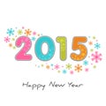 Happy New Year 2015 celebrations greeting card design. Royalty Free Stock Photo