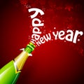 Happy New Year with Champagne Royalty Free Stock Photo