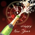 Happy new year champagne poster