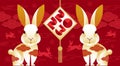 Happy new year, Chinese New Year 2023 , Year of the Rabbit , Chinese Traditional