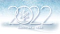 Happy New Year 2022 and Christmas background. Blue winter sky with falling snow and huge snowdrifts. Winter landscape, holiday Royalty Free Stock Photo