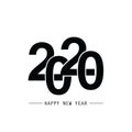 Happy New Year 2020 Text Design.