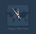 Happy New Year, the clock counts down the last minutes Royalty Free Stock Photo