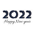 Happy New year 2022 Colored Template Logo Text Art Design.