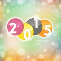 2015 Happy New Year colorful background Royalty Free Stock Photo