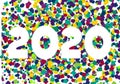 Happy New Year colorful confetti 2020 background