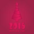 Happy new year 2016 colorful flat design vector illustration concept Royalty Free Stock Photo