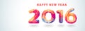 Happy New Year 2016 colorful greeting card Royalty Free Stock Photo