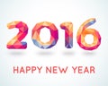 Happy New Year 2016 colorful greeting card Royalty Free Stock Photo