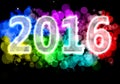 Happy New Year - 2016 colorful premise Royalty Free Stock Photo