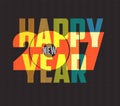 Happy New Year 2017 colorful symbol. Calendar design typography Royalty Free Stock Photo