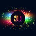 2018 happy new year colroful party background design