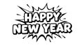 Happy New Year Comic Book Style Text Royalty Free Stock Photo
