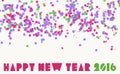 Happy new year 2016 confetti party holiday banner Royalty Free Stock Photo