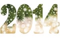 Happy New 2014 Year congratulation banner Royalty Free Stock Photo