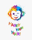 Happy NEW 2016 Year congratulation card. Royalty Free Stock Photo