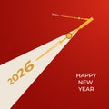 Happy New Year 2026 Countdown Clock Illustration Royalty Free Stock Photo