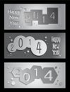 Happy New Year 2014 creative banner illustration Royalty Free Stock Photo