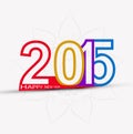 Happy New Year 2015 creative colorful celebration Royalty Free Stock Photo