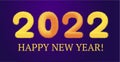 2022 Happy New Year. Creative concept design template with colorful fluffy logo 2022 for celebration and season