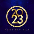 Happy New Year golden 2023 creative congrats