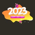 2023 Happy new year creative design background, greeting card and banner with text. Vector 2023 new year numbers Royalty Free Stock Photo