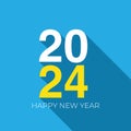 2024 Happy new year creative design background or greeting card. Royalty Free Stock Photo