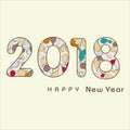 2018 Happy new year creative design background. Happy new year