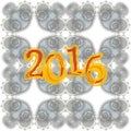 Happy new year 2016 creative greeting card design Royalty Free Stock Photo