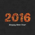 Happy new year 2016 creative greeting card design Royalty Free Stock Photo