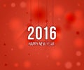 Happy new year 2016 creative greeting card design Royalty Free Stock Photo