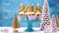 Happy New Year 2018 cupcakes Royalty Free Stock Photo