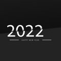 Happy new year 2022 cutout font black background