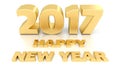 Happy New Year 2017. 3D design Royalty Free Stock Photo