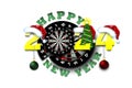 Happy New Year 2024 and dartboard