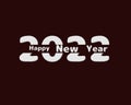 Happy New Year 2022, new day greeting card illustration,numbers waiting for a good start