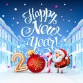 Happy New Year 2019 decoration poster card. Royalty Free Stock Photo