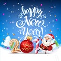 Happy New Year 2019 decoration poster card. Royalty Free Stock Photo