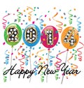 2014 Happy new year vector Royalty Free Stock Photo