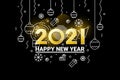 Happy new year 2021 design template. Design for calendar, greeting cards or print. Seasonal holidays flayers, greetings and invita Royalty Free Stock Photo