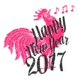 Happy new year 2017 design. Royalty Free Stock Photo