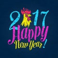 Happy new year 2017 design. Royalty Free Stock Photo