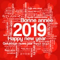 2019 Happy New Year in different languages