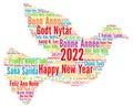 Happy New Year 2022 in different languages Royalty Free Stock Photo