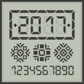 Happy 2017 new year digital card