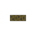 Happy new year 2020 digital number. Vector logo icon template Royalty Free Stock Photo