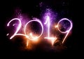 2019 Fireworks party - New Year Display! Royalty Free Stock Photo