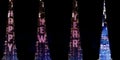 Happy new Year, Dubai Expo 2020 Burj Khalifa illuminated Expo Dubai 2020, Dubai, UAE