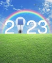 Happy new year 2023 ecological cover concept Royalty Free Stock Photo